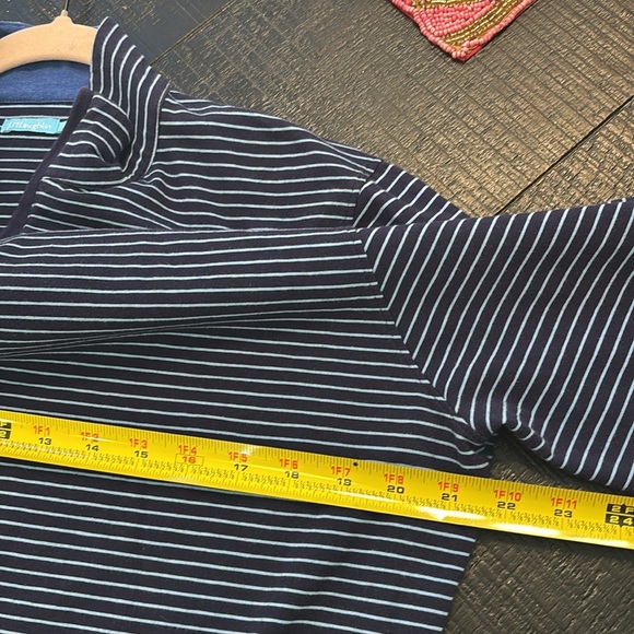 J. McLaughlin 1/4 Zip Athletic Pullover Navy and Sky Blue Size Medium - Picture 7 of 9